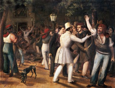 Motín de las Ramblas, Barcelona (revuelta popular del 5 de agosto de 1835) de José Arrau y Barba