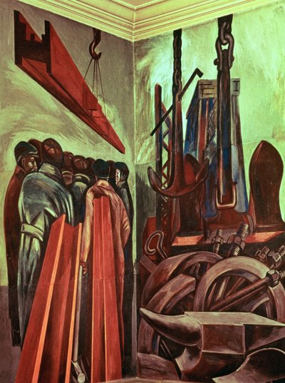 El hombre industrial moderno II, de La epopeya de la civilización americana de José Clemente Orozco