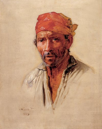 Estudio de la Cabeza de un Caipira de José Ferraz de Almeida Júnior
