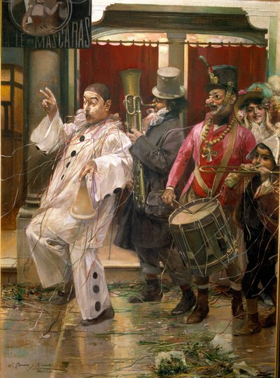 Carnaval en Sevilla,siglo XIX (óleo) de José García Ramos