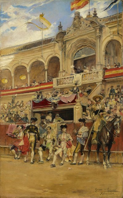 Dentro de la plaza de toros, c.1880 de José García Ramos