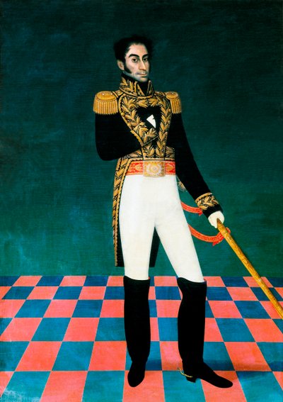 Retrato del político y militar venezolano Simón Bolívar (1783-1830). Pintura de José Gil de Castro (1785-1841). Siglo XIX. Casa de la Libertad, Sucre, Bolivia. de José Gil de Castro