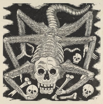 Calavera huertista, c.1914, impreso 1930 de José Guadalupe Posada