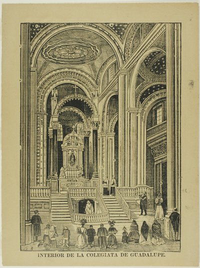 Interior de la Colegiata de Guadalupe de José Guadalupe Posada