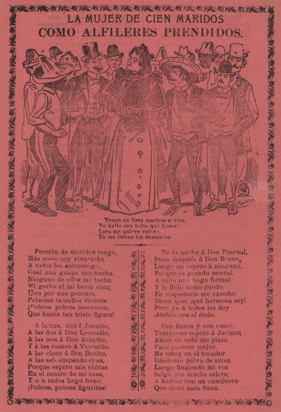 La mujer de cien maridos - Como alfileres prendidos de José Guadalupe Posada
