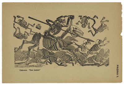 Las calaveras de Don Quijote, c.1910-13, impreso 1943 de José Guadalupe Posada