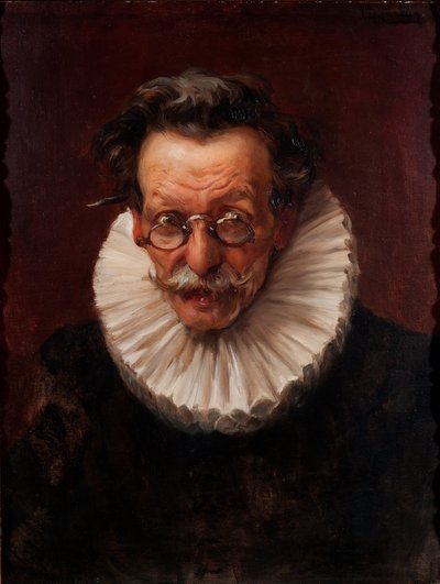 Retrato de un anciano vestido al estilo del reinado de Felipe IV de José Llaneces