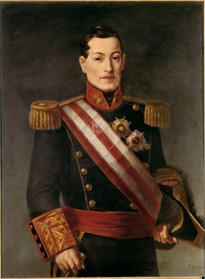 Retrato de Ildefonso Díez de Rivera, Conde de Almodóvar (1777-1846), militar y político español. Pintura de José María GALVÁN Y CANDELA (1837-1899) Siglo XIX de José María Galván y Candela