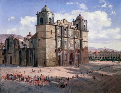 Vista de la Catedral de Oaxaca, México de José María Velasco