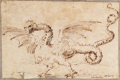 Estudio de un dragón, 1620s de José Ribera de