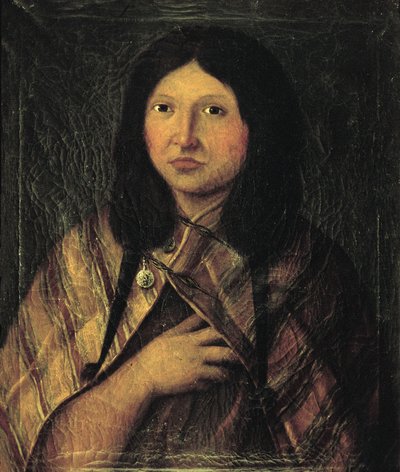 Retrato de una india de la Patagonia, Dibujo realizado durante la expedición de Alessandro Malaspina a América del Sur c. 1791 (dibujo) de José del Pozo