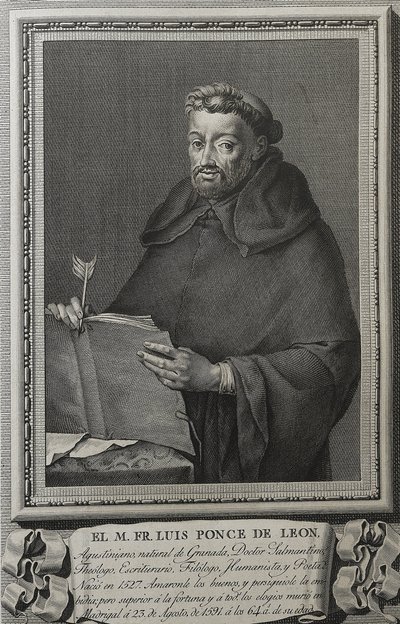 Barcelón, Juan (1739-1801). Retrato de Fray Luis de León. 1791. (36 x 23