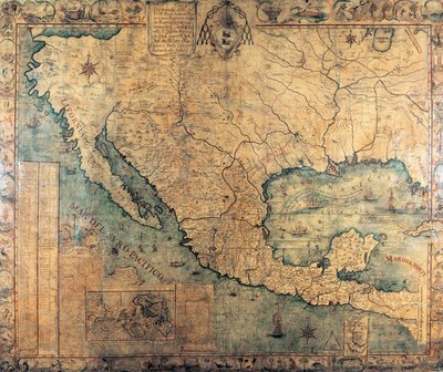 Mapa de Nueva España (América del Norte) de Jose Antonio Alzate