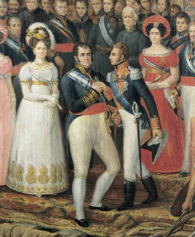 El embarque de Fernando VII en Puerto de Santa María, en 1823 de José Aparicio
