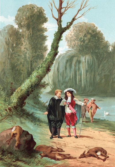 William Harvey con el rey Carlos I en el parque de Windsor de Jose Armet Portanell