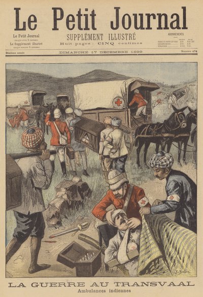 Ambulancias indias trabajando durante la Guerra de los Bóer de Jose Belon