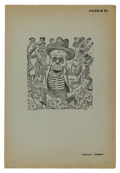 Calavera criminal de José Guadalupe Posada