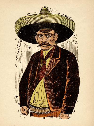 Mexican Revolution - Emiliano Zapata, c.1910-1912 (xylografy ) de José Guadalupe Posada