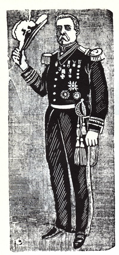 Retrato de Porfirio Díaz (1828-1915), Presidente de la República de México. Xilografía de José Guadalupe Posada (1852-1913) de José Guadalupe Posada