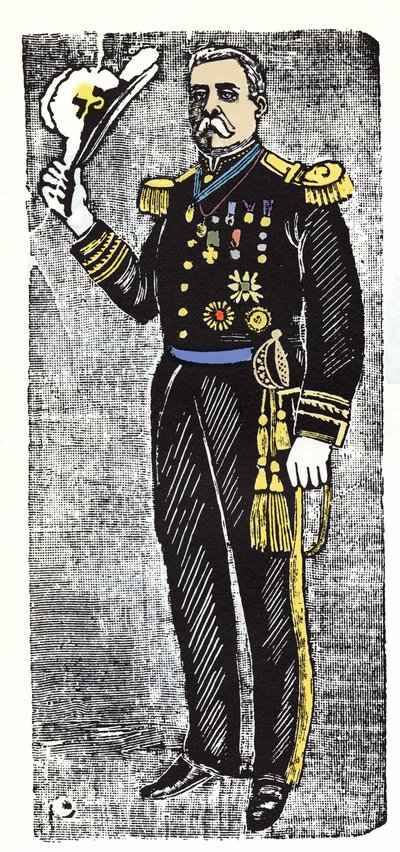 La Revolución Mexicana (1910-1920): Porfirio Díaz (1828-1915), Presidente de la República de México. Xilografía de José Guadalupe Posada (1852-1913) de José Guadalupe Posada