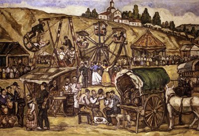 Feria en la Dehesa de San Isidro, Madrid de Jose Gutierrez Solana