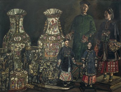 GUTIERREZ SOLANA, José (1886-1945). Chinos y Jarrones. 1927. Expresionismo. Óleo sobre lienzo. Colección particular de Jose Gutierrez Solana