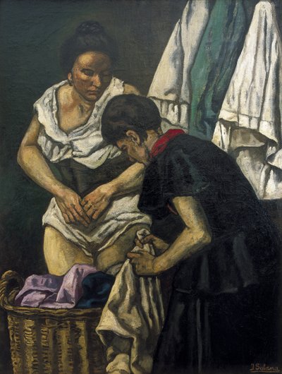 GUTIERREZ SOLANA, José (1886-1945). Las lavanderas. 1931. Arte Contemporáneo. Óleo sobre lienzo. Colección particular de Jose Gutierrez Solana