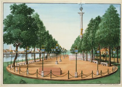 Manila y sus alrededores: El nuevo Paseo de Magallanes junto al Puente de Barcas de Jose Honorato Lozano