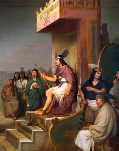 El emperador en el trono (detalle) de José María Obregón