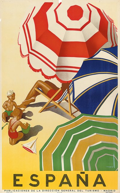 Cartel publicitario de España, publicado por la Secretaría de Estado de Turismo (litografía en color) de Jose Morell