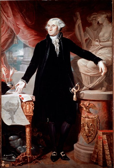Retrato del Presidente de los Estados Unidos George Washington (1732-1799) de José Perovani