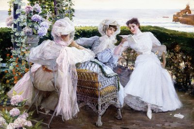 La carta, c.1903-1910 (óleo sobre lienzo) de Jose Villegas Cordero