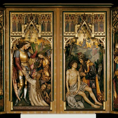 Santuario del altar del antiguo altar mayor de la iglesia del monasterio de los ayudantes en Viena de Josef Bachlechner d. Ä.