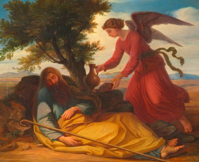 La alimentación de Jacob en el desierto de Josef Binder