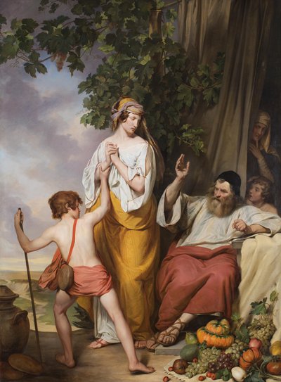 Abraham rechaza a Agar e Ismael de Josef Danhauser