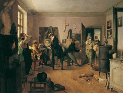 La habitación de los eruditos de Josef Danhauser