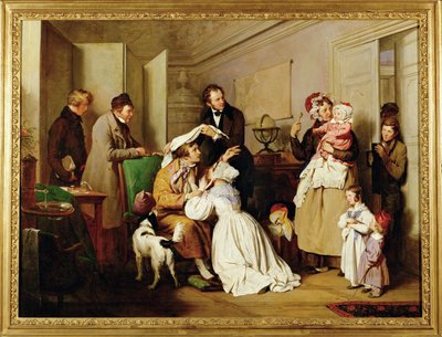 Der Augenarzt - El oftalmólogo ... (pintura sobre lienzo) de Josef Danhauser