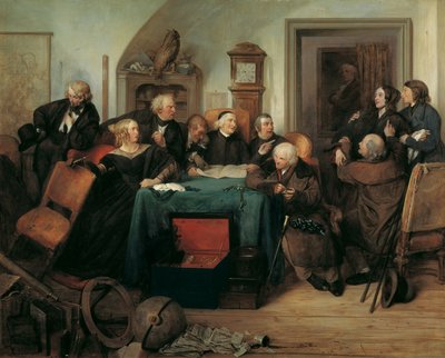 La apertura del testamento de Josef Danhauser