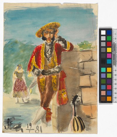 Kostümfiguren (Spanier?) de Josef Engelhart