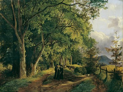 Camino a Mariahilfberg cerca de Gutenstein de Josef Feid