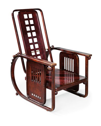 Sitzmaschine, silla lounge ajustable, producida por J. & J. Kohn de Josef Hoffman