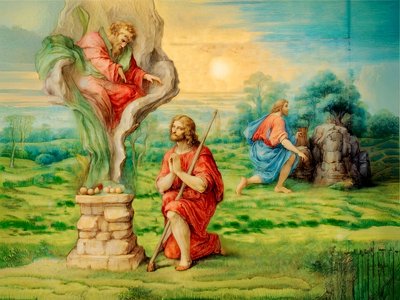 A1_Genesis_12- El sacrificio de Caín y Abel de Josef Johann Michel