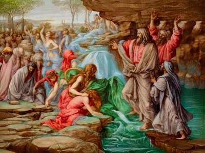 A2_Éxodo_09_Manna y el agua de la roca de Josef Johann Michel