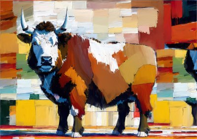 Animales: ternera Hereford 2 de Josef Johann Michel