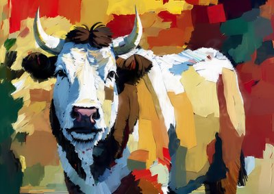 Animales: ternera Hereford 4 de Josef Johann Michel