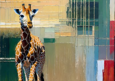 Animales: jirafas 4 de Josef Johann Michel