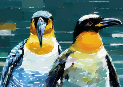 Animales: pingüino 1 de Josef Johann Michel