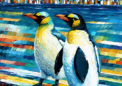 Animales: pingüino 2 de Josef Johann Michel