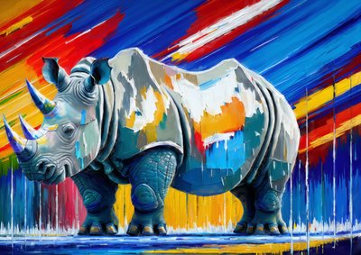 Animales rhino_1 de Josef Johann Michel
