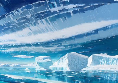 Hielo a la deriva e icebergs antárticos_01 de Josef Johann Michel